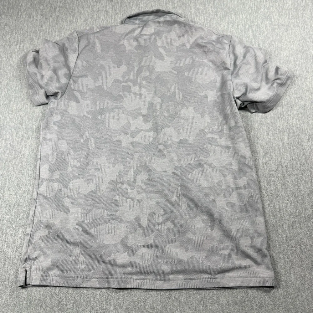 Under Armour Shirt Mens XL Gray Camo Pebble Beach Golf Links HeatGear Polo